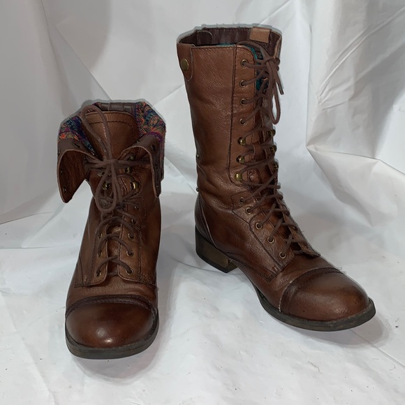 Steve Madden Shoes - Steve Madden Brown Parto Convertible Height combat boot Size 8M